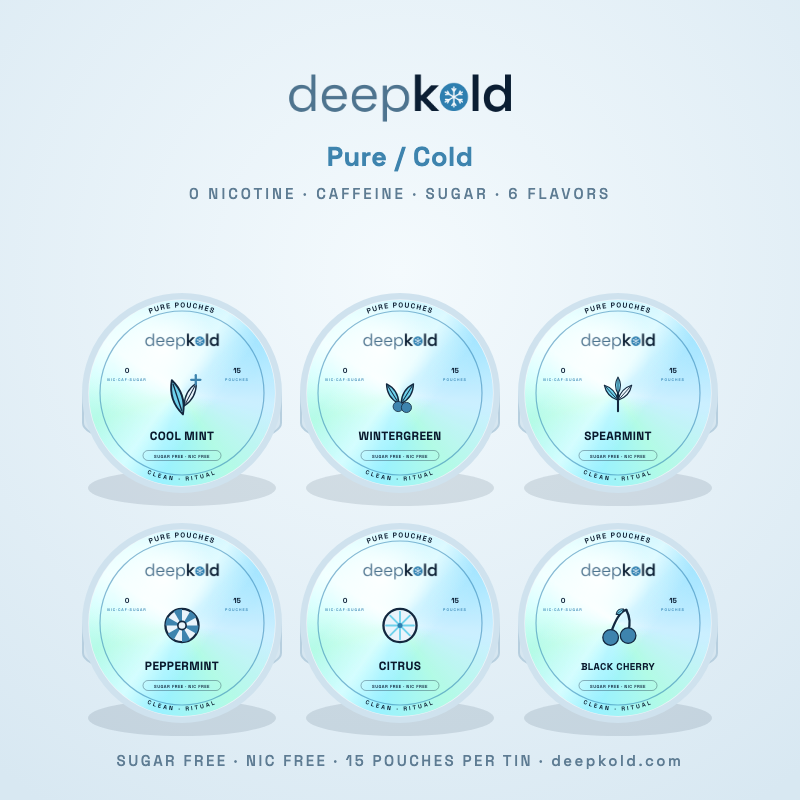 Deepkold Pure Cold — 6 flavors, 0% nicotine
