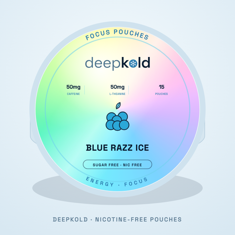 Blue Razz Ice nicotine-free caffeine pouch
