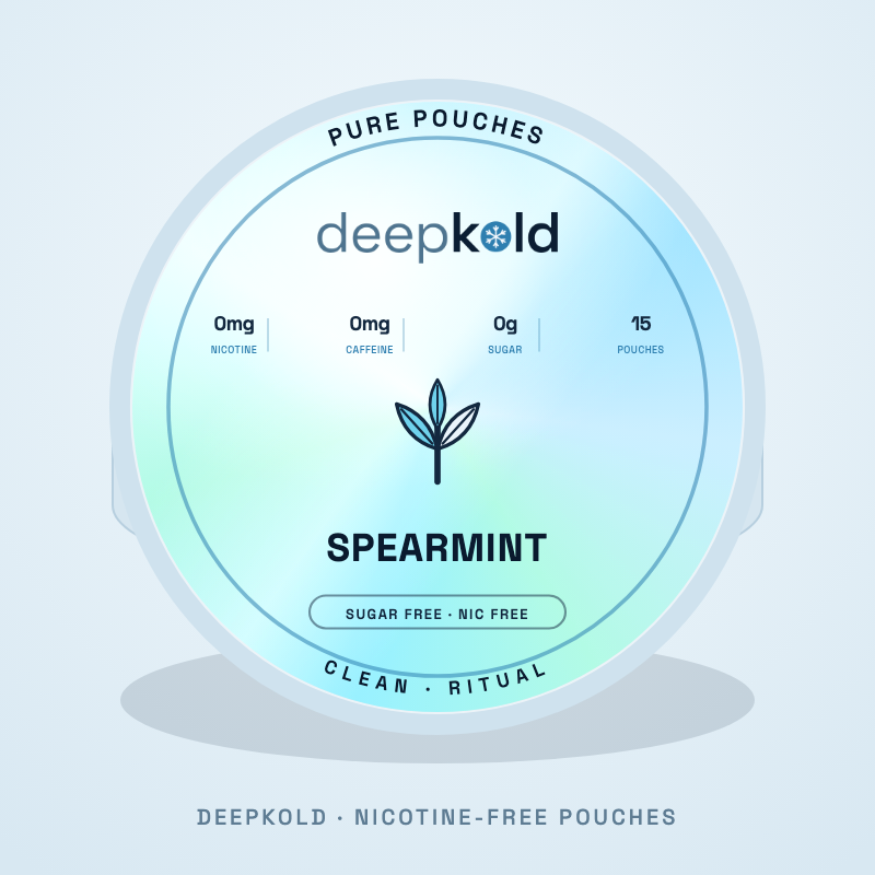 Spearmint nicotine-free pouch flavor