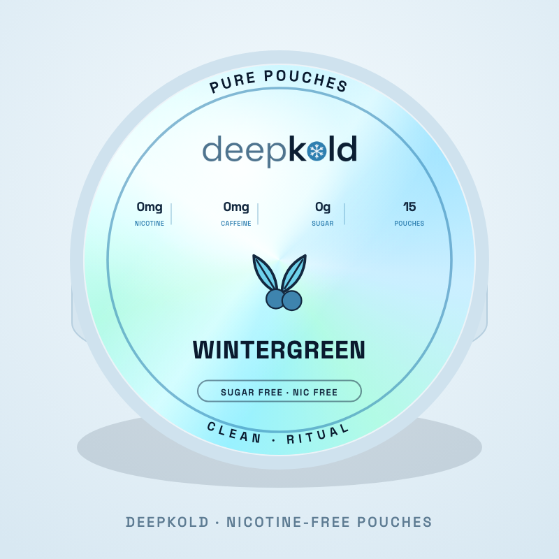 Wintergreen nicotine-free pouch flavor